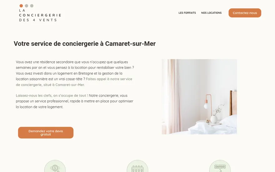 Capture du site La Conciergerie des 4 Vents