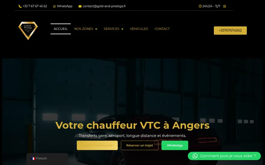Capture du site Gold and Prestige