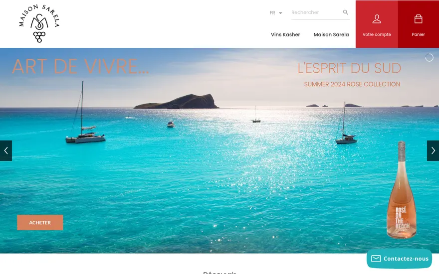 Capture du site Maison Sarela